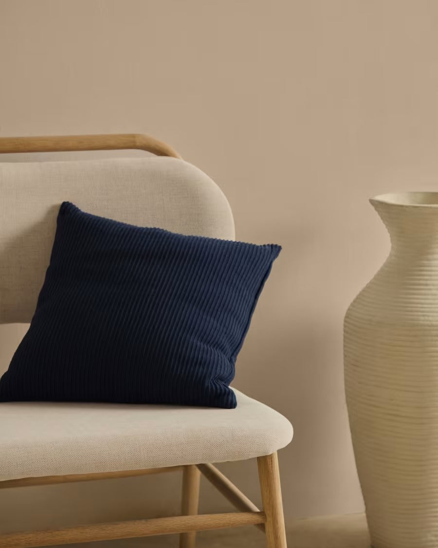 Minec Blue, 100% Linen Cushion cover
