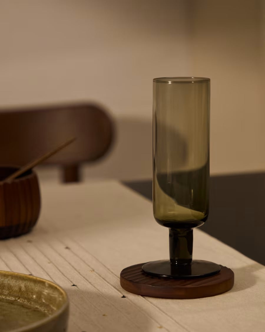 Sauky Green Tall Wine Glass, xx cl