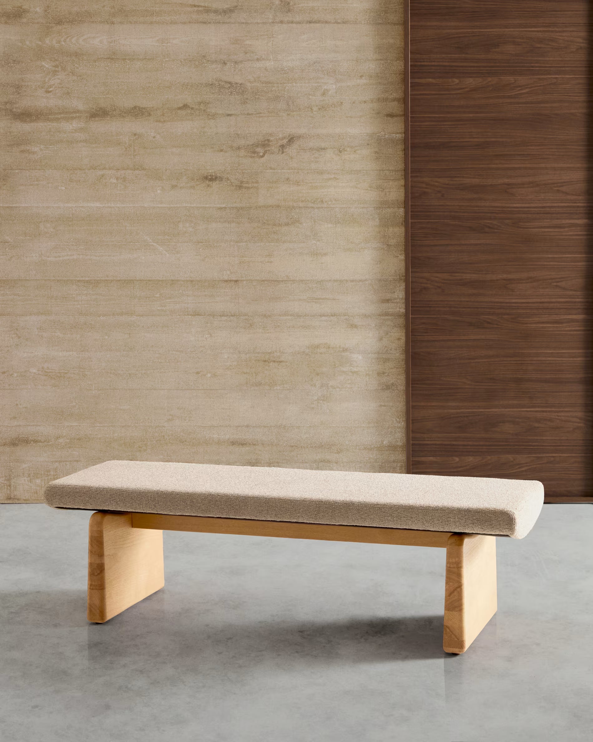 Topaz bench in natural finish, 150 cm.