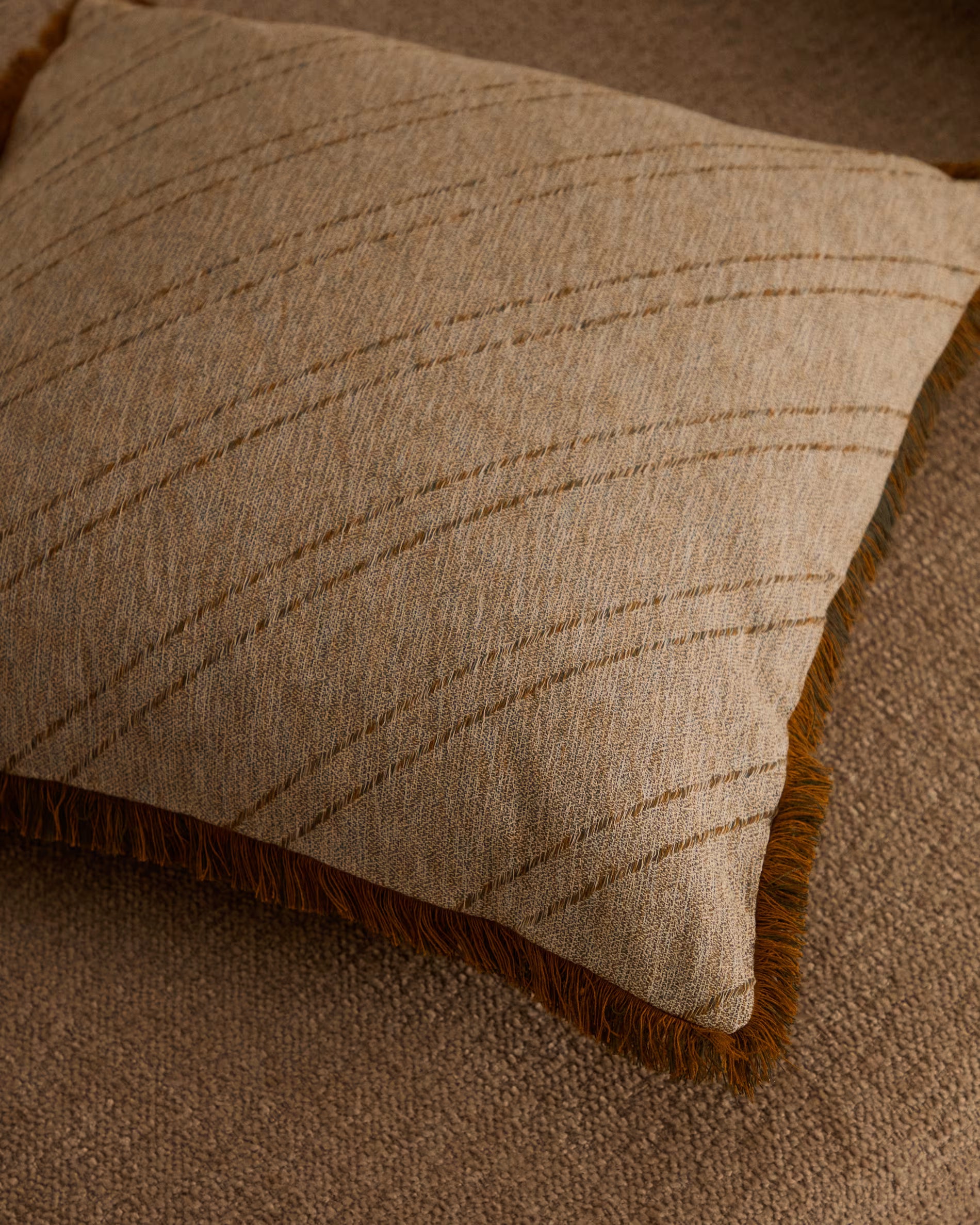 Cral beige jacquard cushion  45x45cm