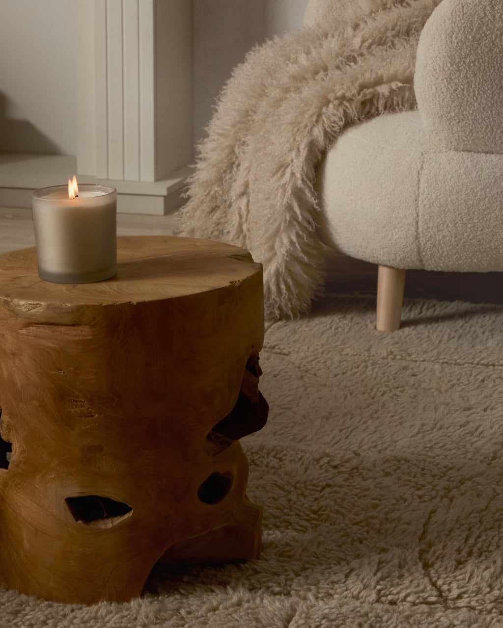Tropicana solid teak wood side table, Ø 35 cm.