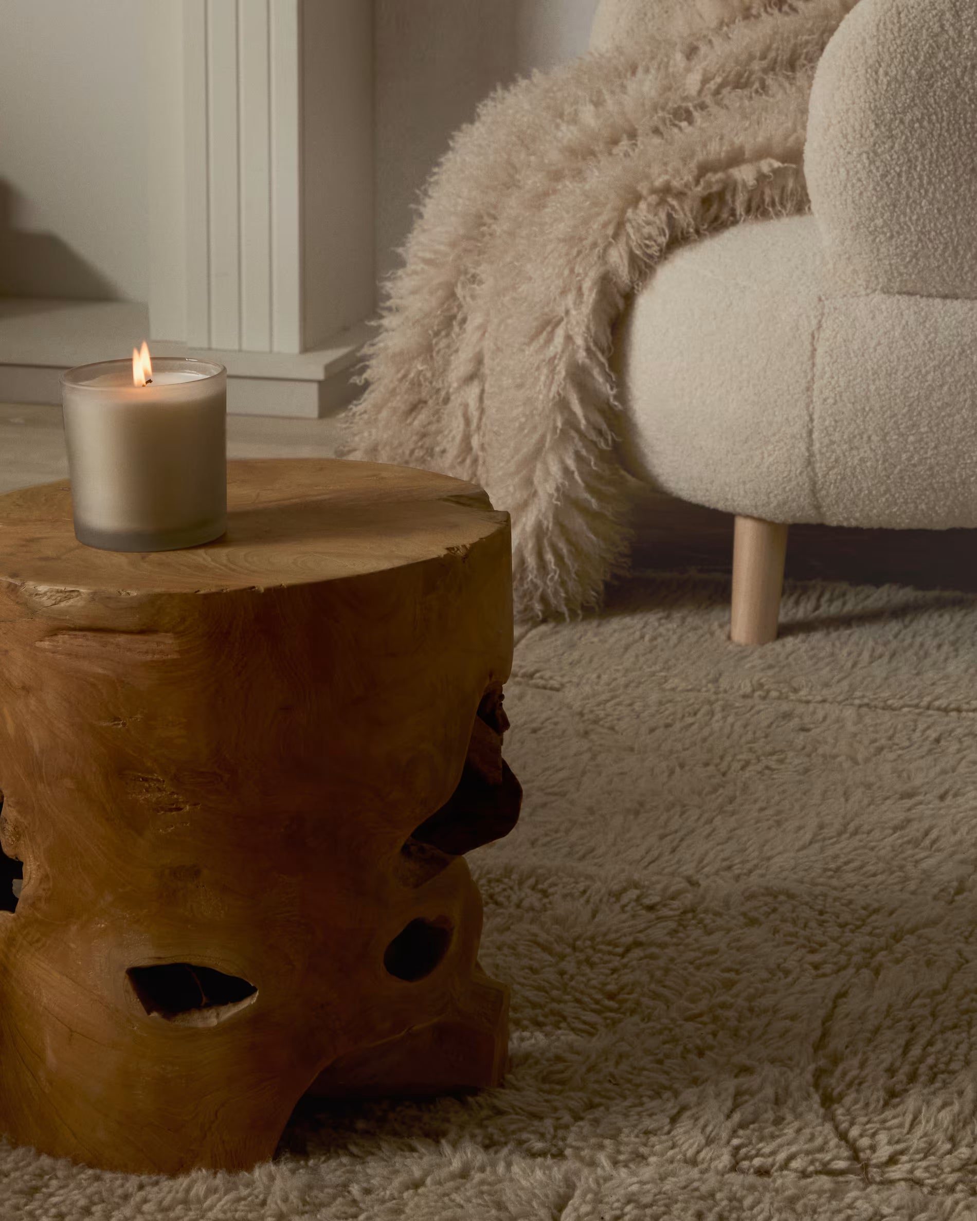 Tropicana solid teak wood side table, Ø 35 cm.