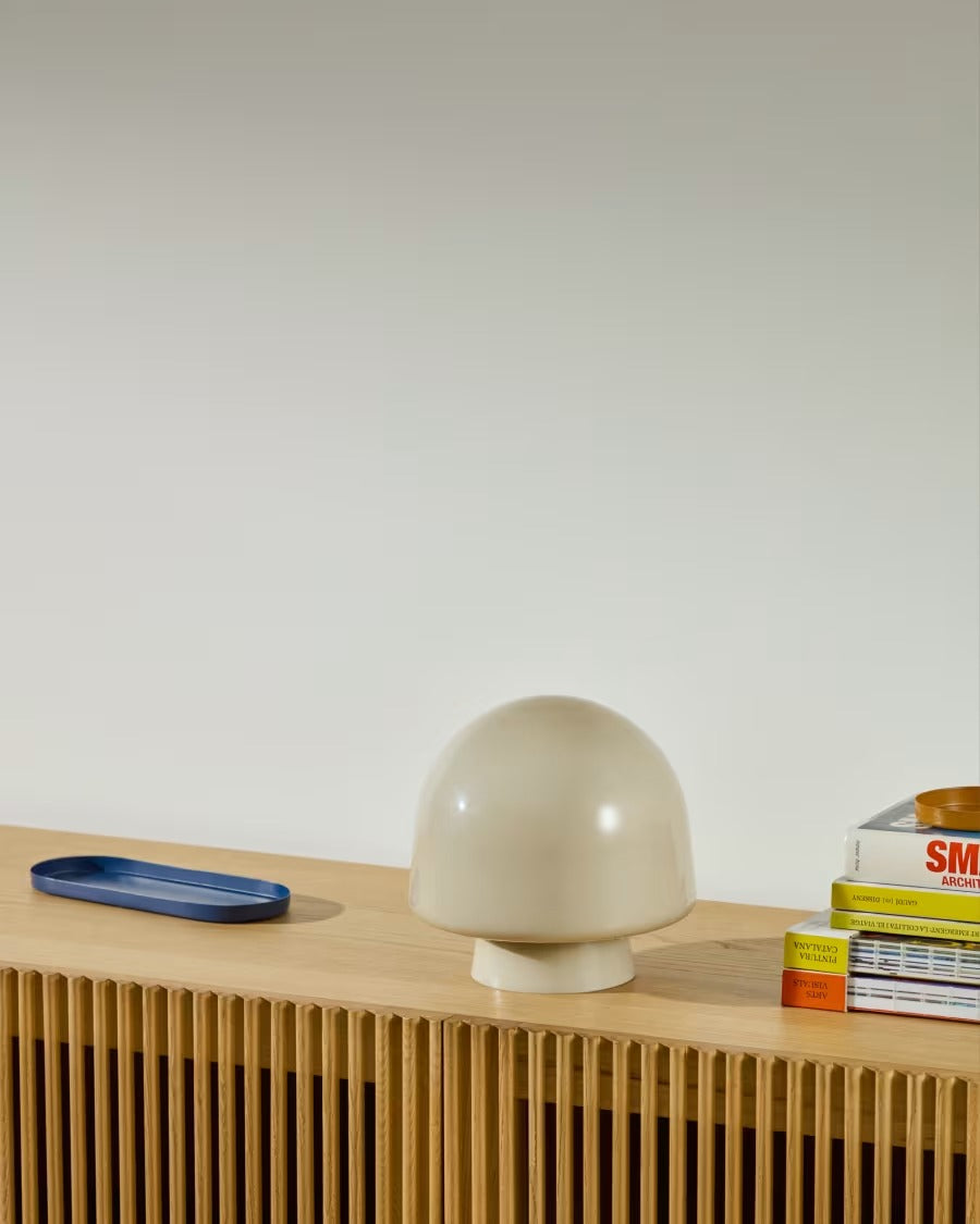 Reig Grey Glass Table Lamp