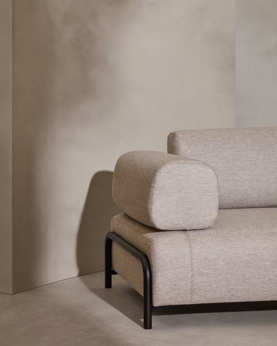 Compo 3 Seater Sofa in Beige-Grey 232 cm