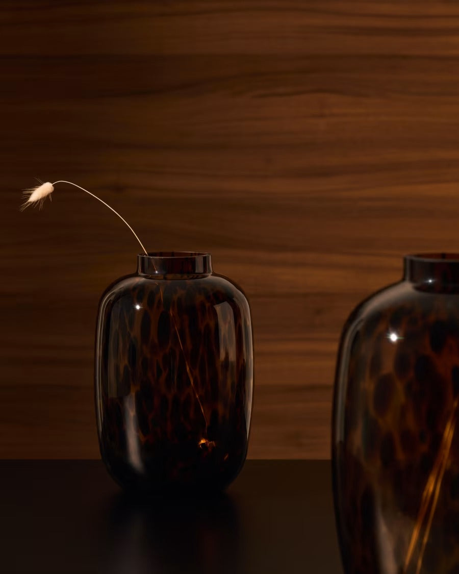 Panth Brown Glass Vase, 30cm