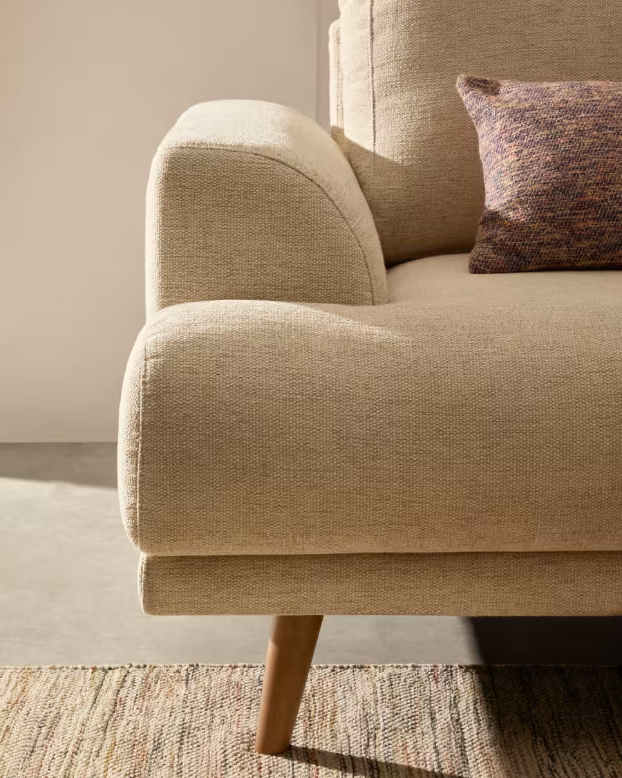 Karin 2-Seater Sofa in Beige Chenille.