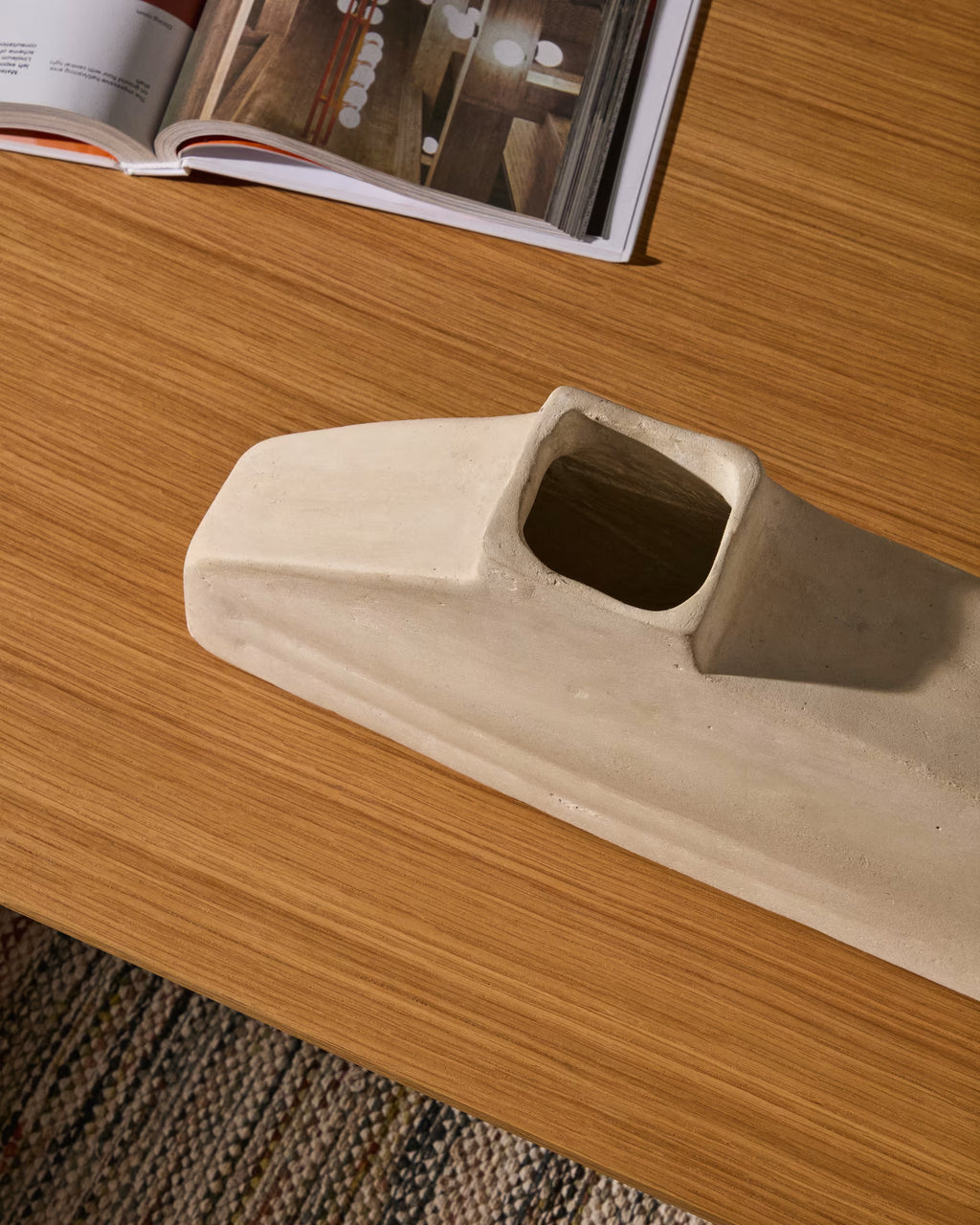 Lahara grey papier-m?ch? vase 16cm