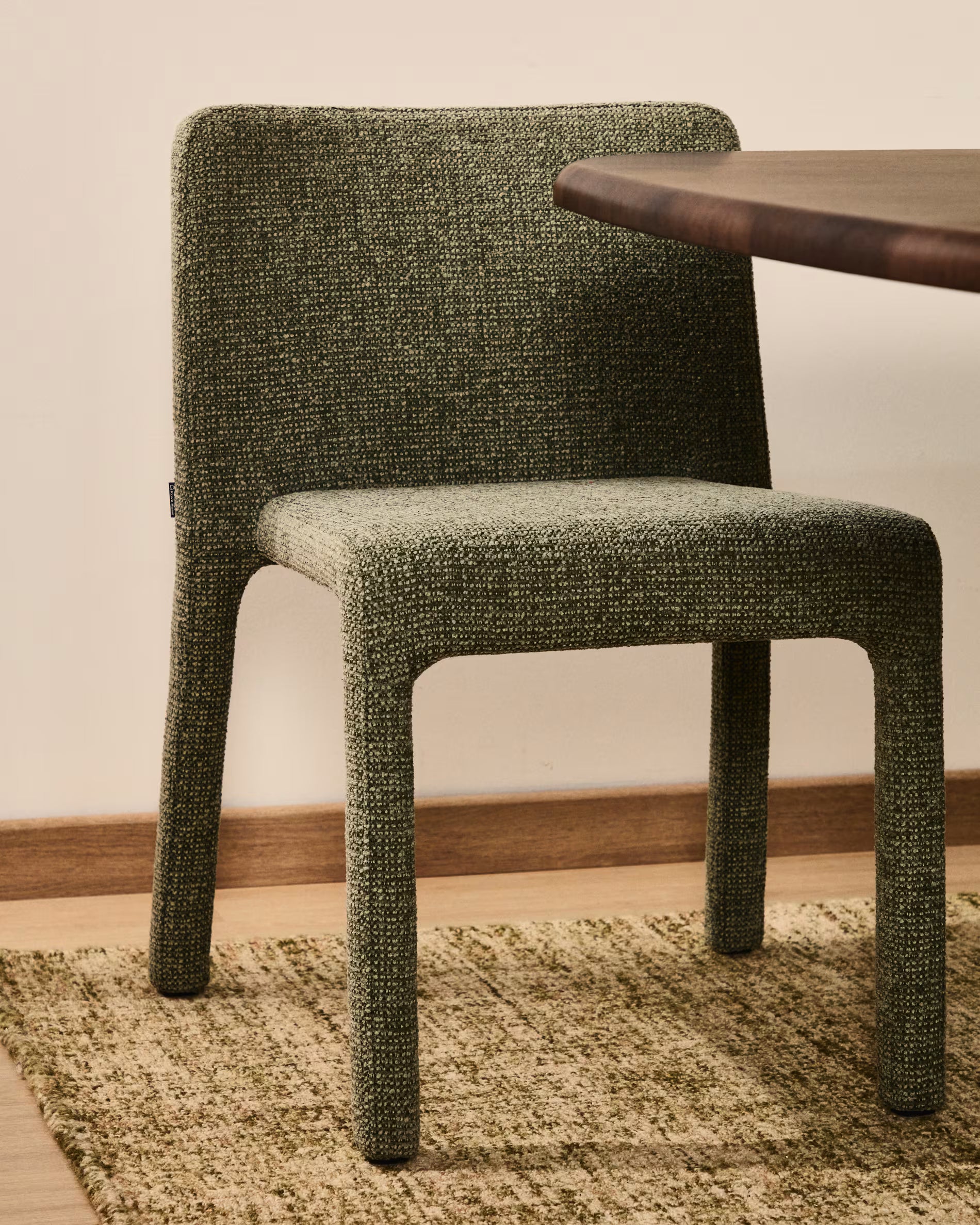 Loria green chenille stackable chair FSC 100%