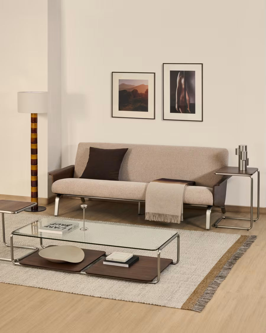Amsen Light Brown 3-Seater Sofa.