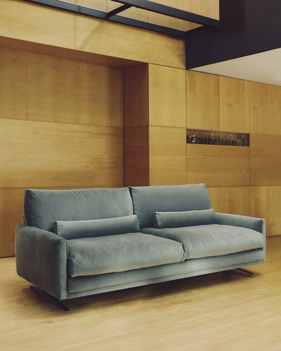 Veliro Green Velvet 3-Seater Sofa.