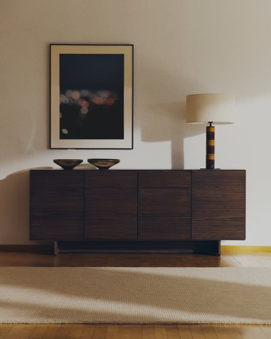 Norlen sideboard with 4 doors in walnut.