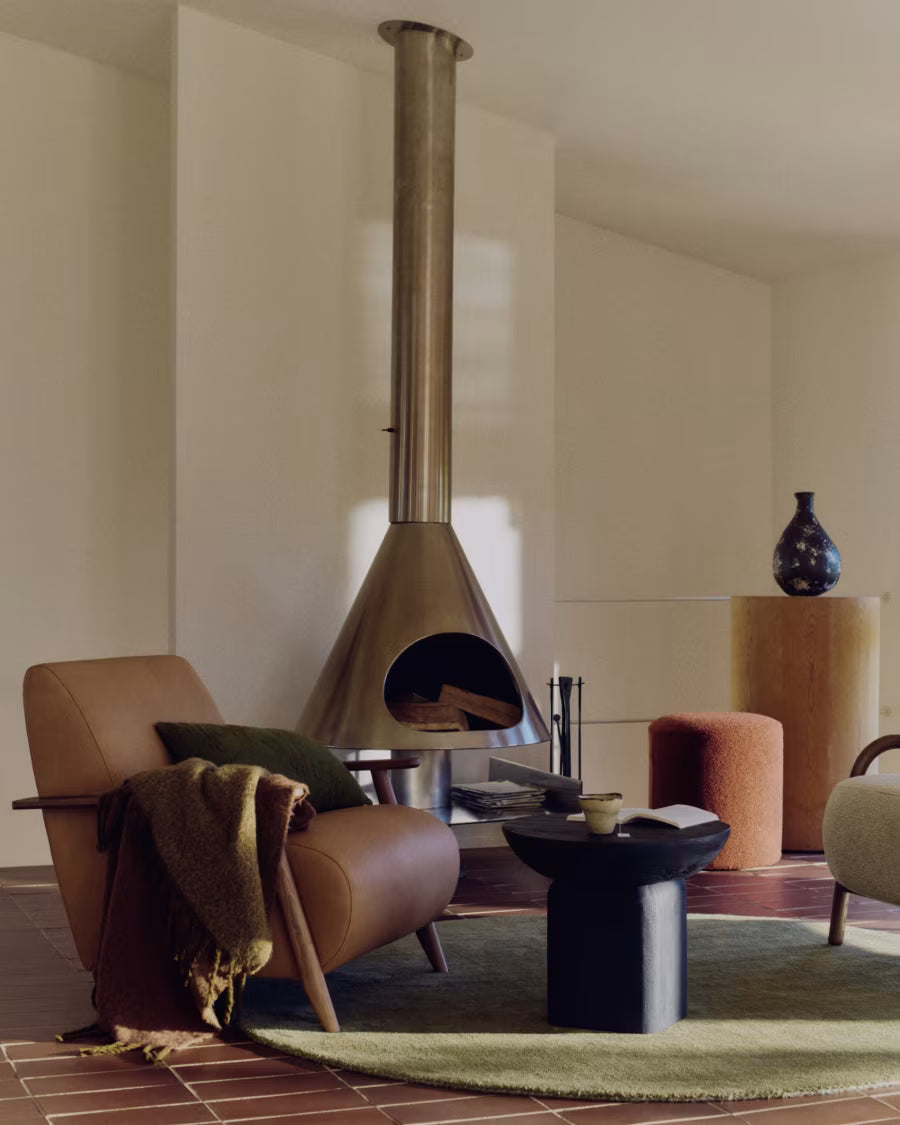 Empuries green round rug 200cm