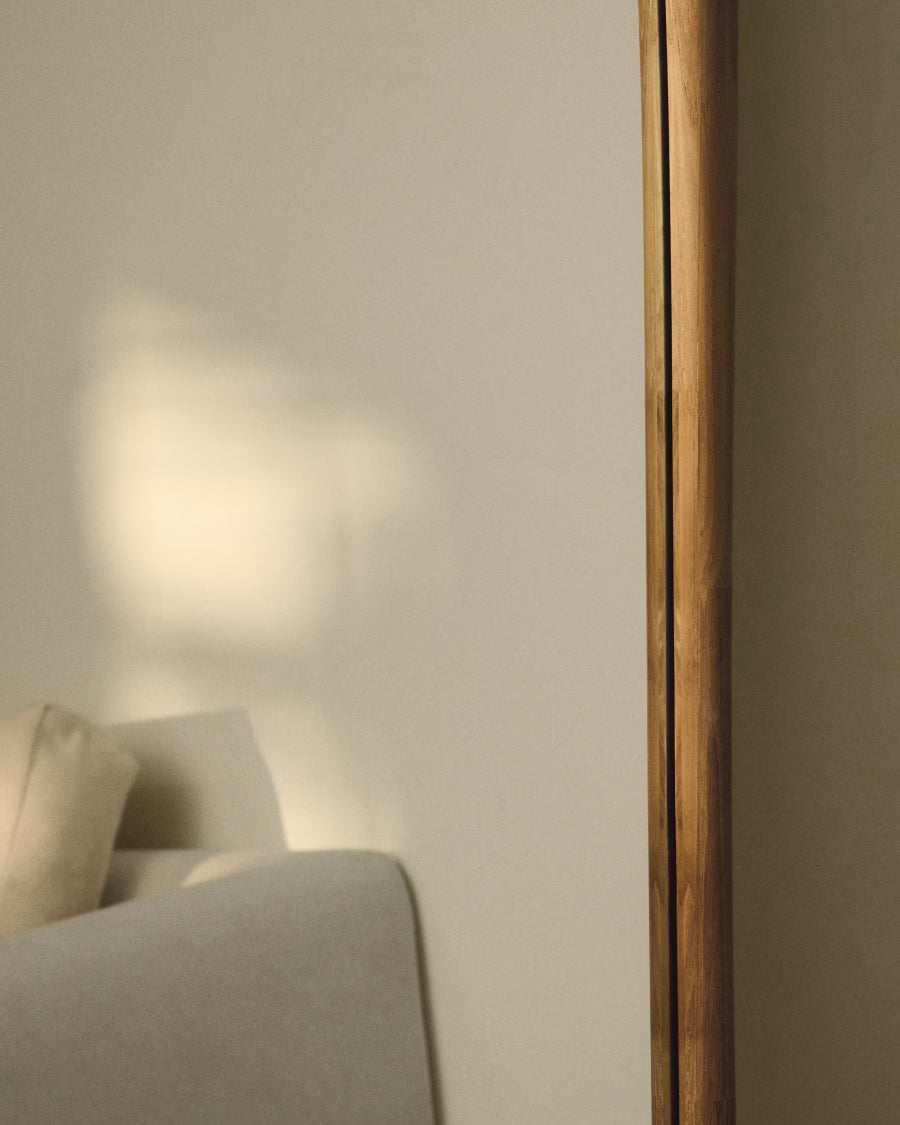Alura teak wood mirror 94.6 x 192.1cm FSC 100%.