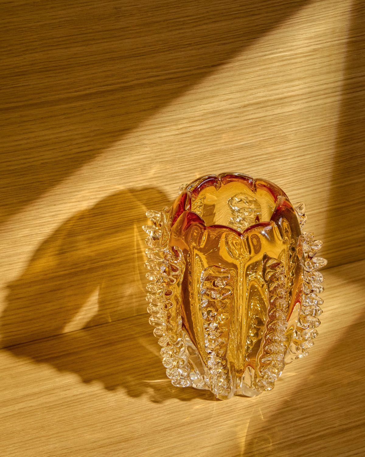 Nicora orange glass vase 23cm