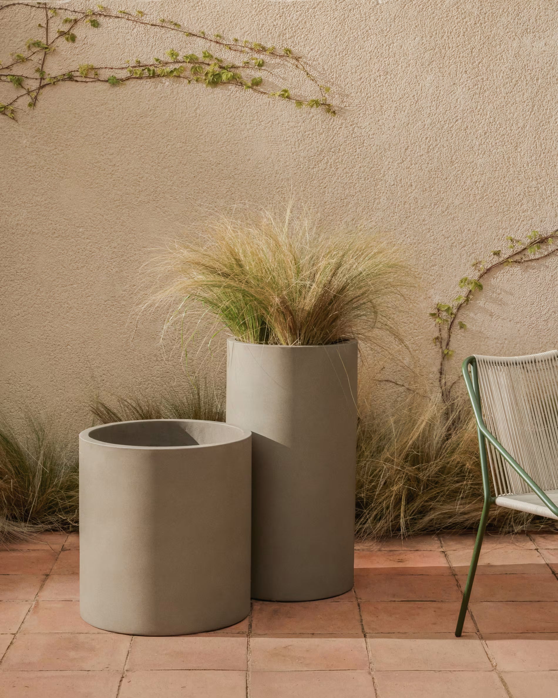 Aiguablava grey cement planter Ø 42cm