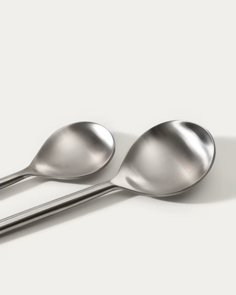 Crisps Rounded Handle 16-Piece Silvery Cutlery Set