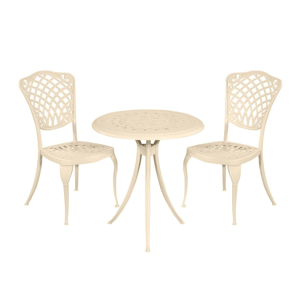 Baswick 70cm table Pebble with 2 Ashbury regular chair pebble