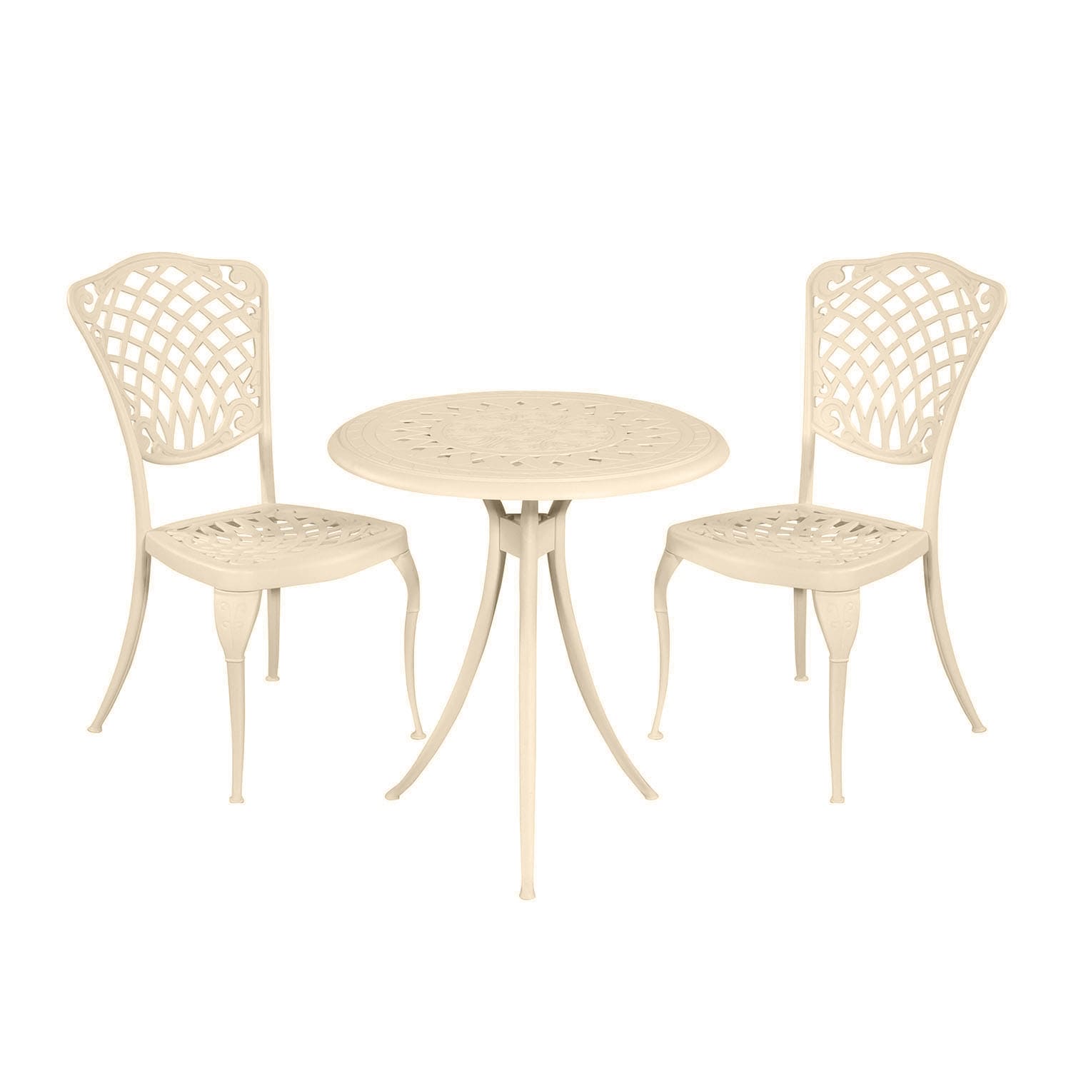 Baswick 70cm table Pebble with 2 Ashbury regular chair pebble