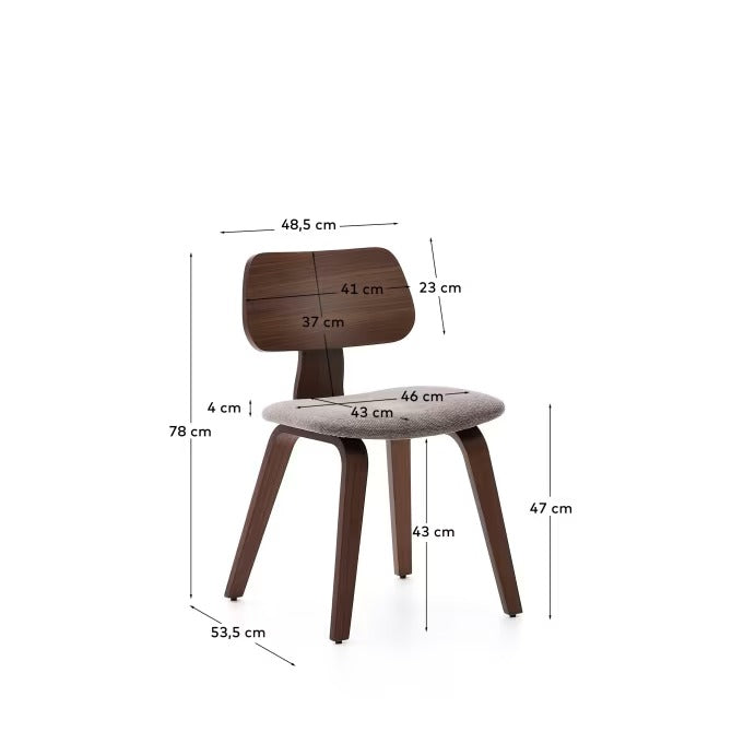 Gena Chair in Beige Chenille