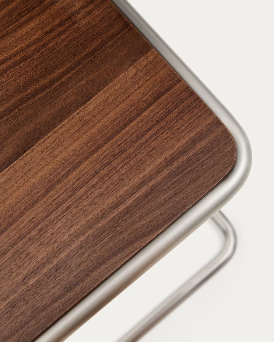 Tarsel side table in walnut veneer 42 x 60cm