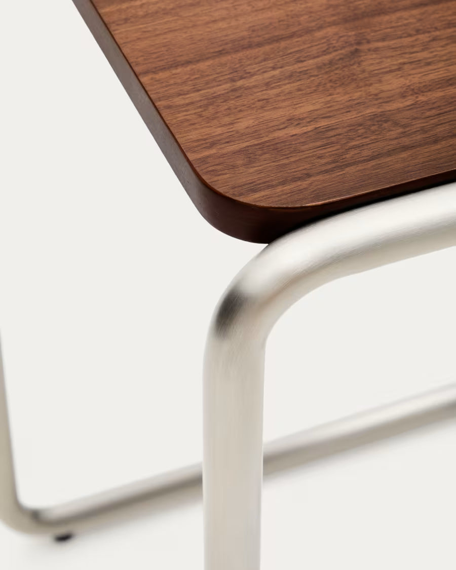Tarsel side table in walnut veneer 42 x 60cm