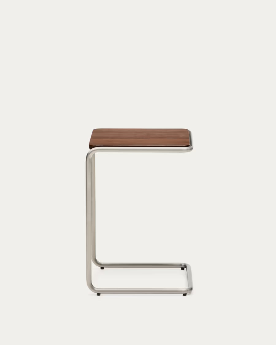 Tarsel side table in walnut veneer 42 x 60cm
