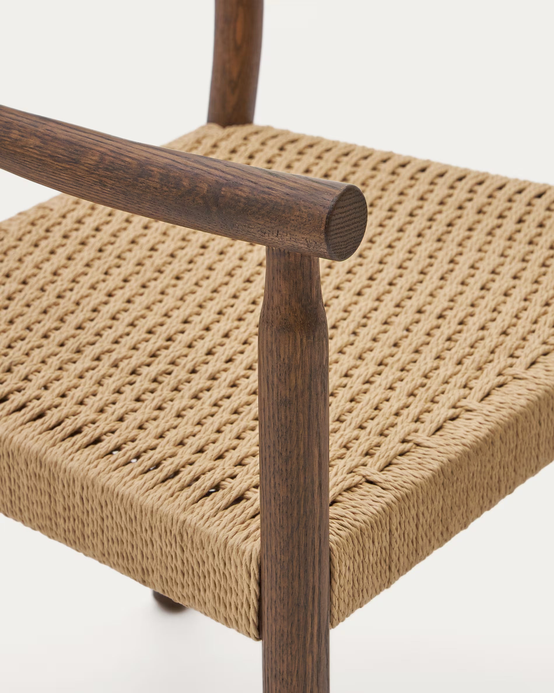 Yalia Chair in Solid Oak with Walnut Finish