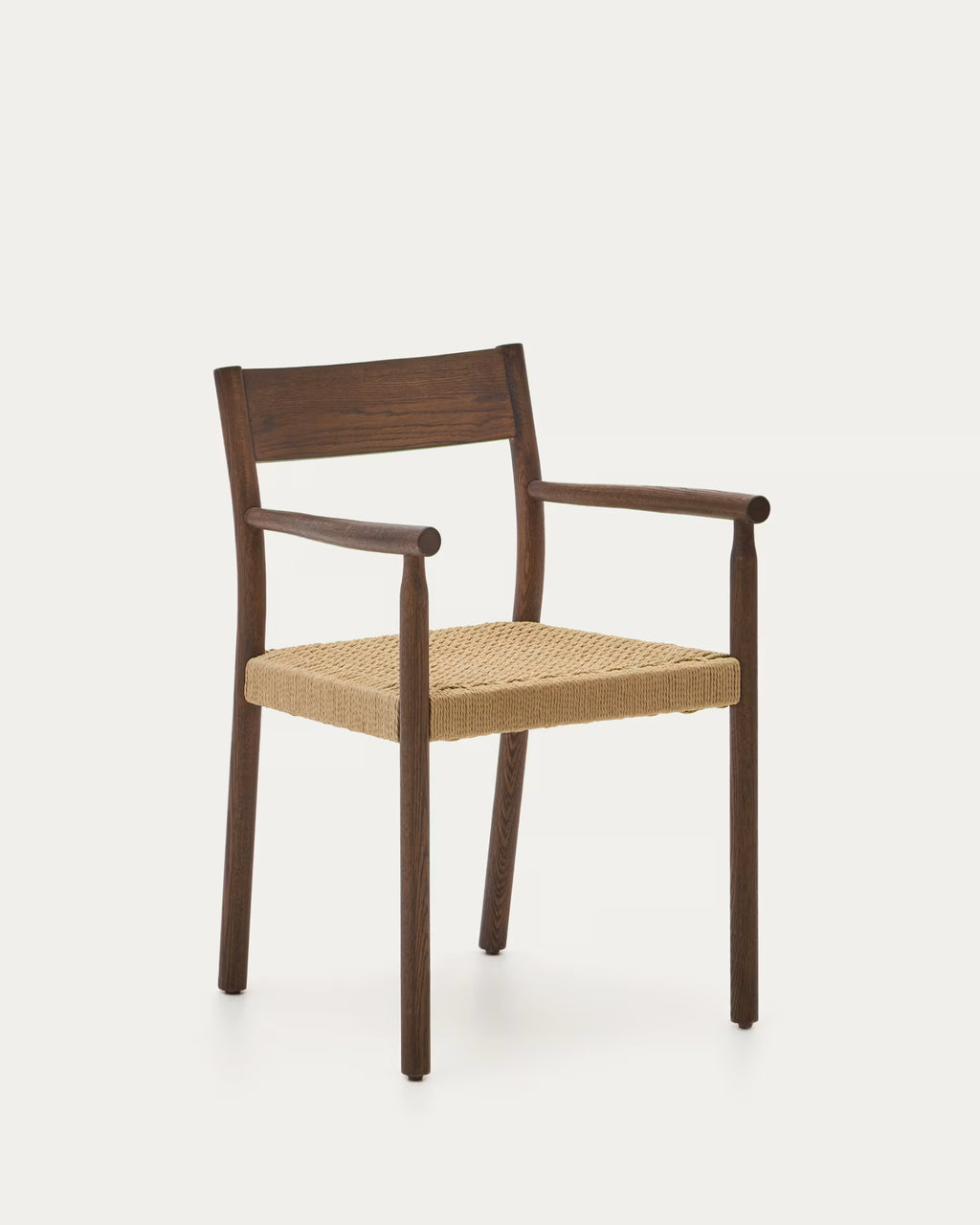Yalia Chair in Solid Oak with Walnut Finish