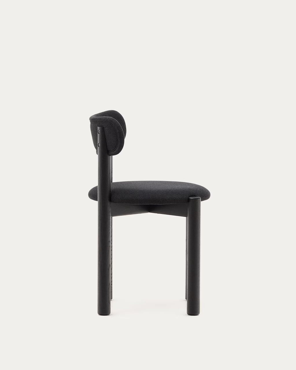 Nebai chair in black chenille and black finish