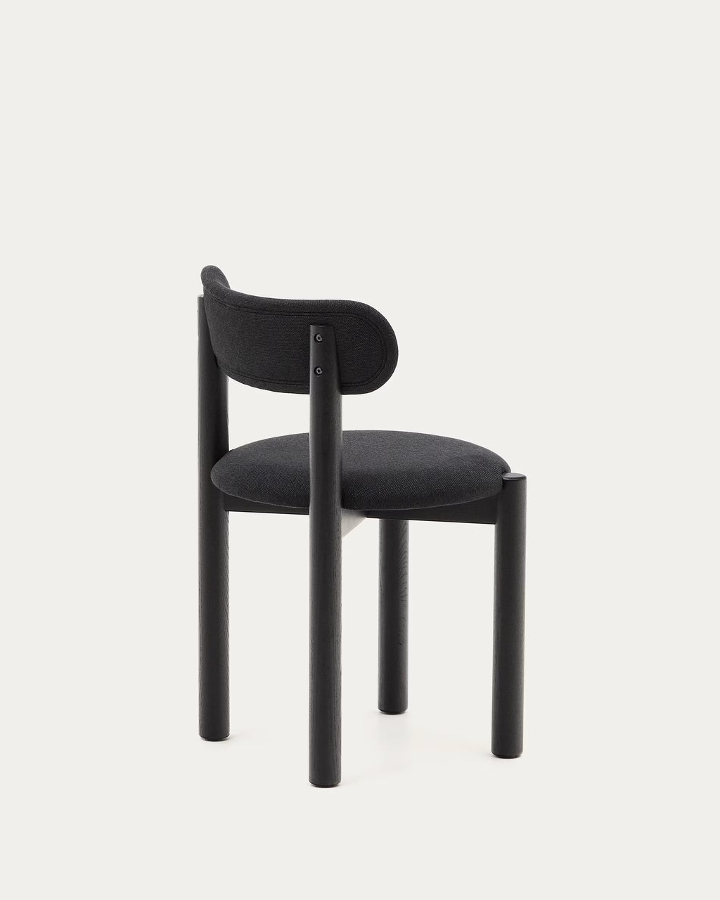 Nebai chair in black chenille and black finish