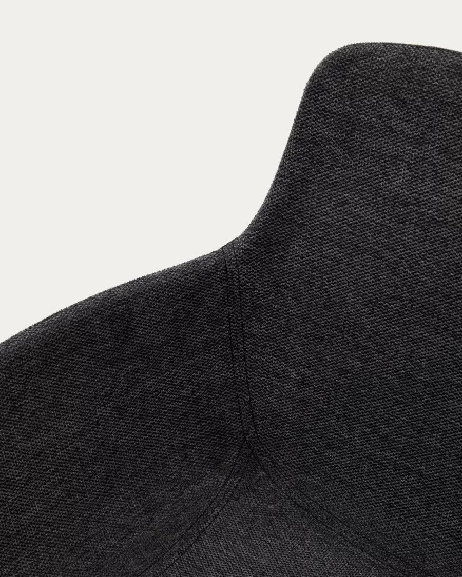 Tissiana Self-Centring Swivel Chair in Dark Grey