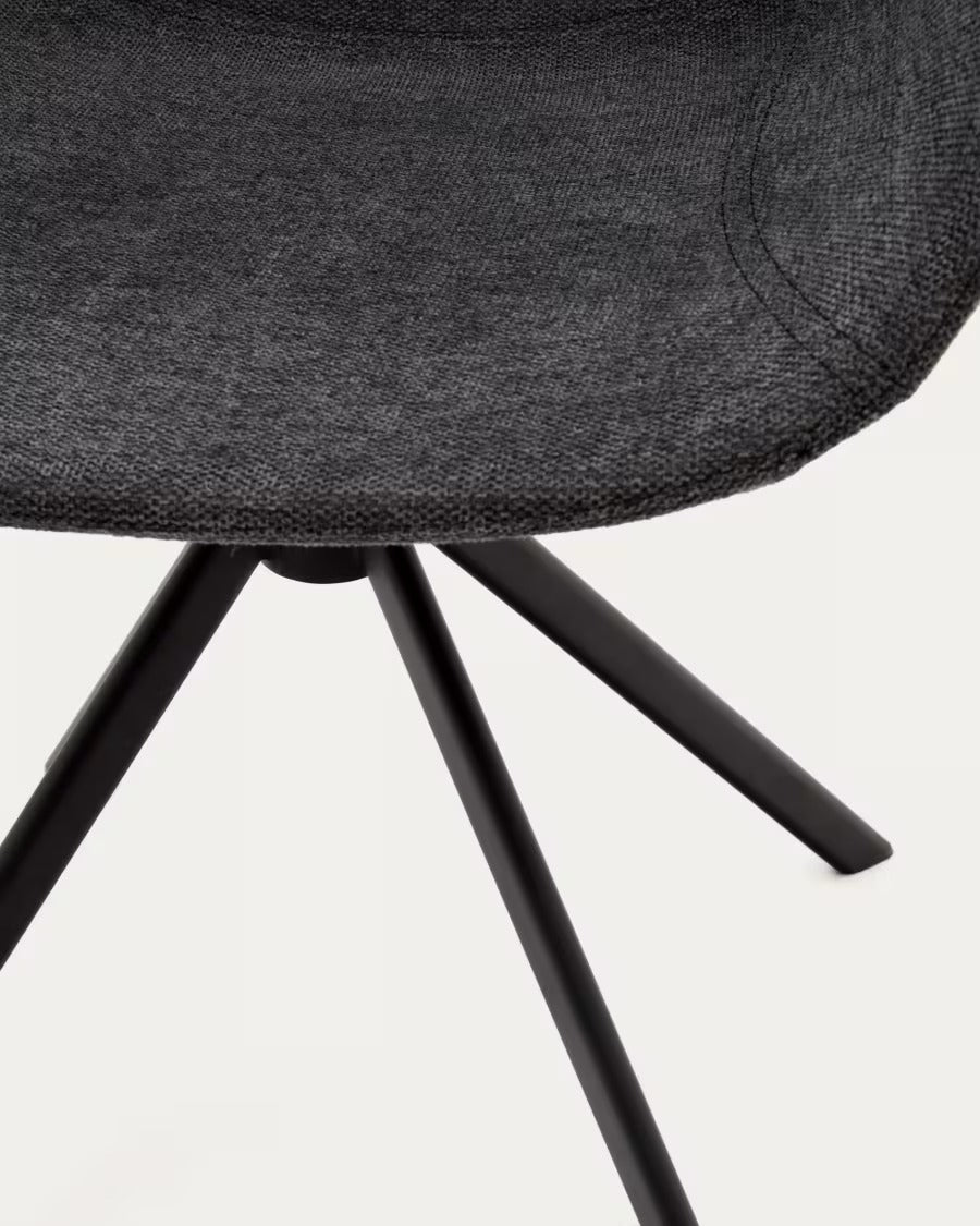 Tissiana Self-Centring Swivel Chair in Dark Grey