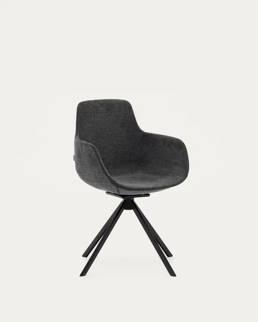 Tissiana Self-Centring Swivel Chair in Dark Grey