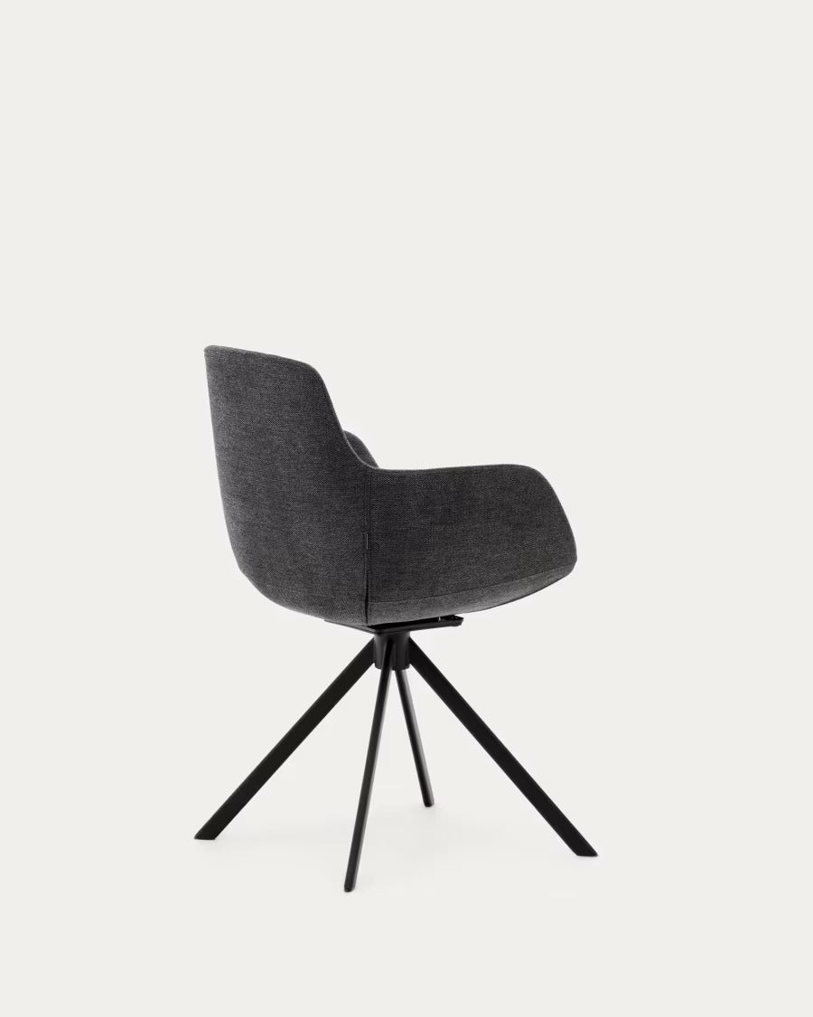 Tissiana Self-Centring Swivel Chair in Dark Grey