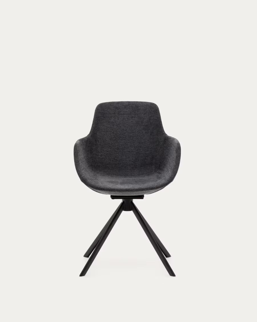 Tissiana Self-Centring Swivel Chair in Dark Grey