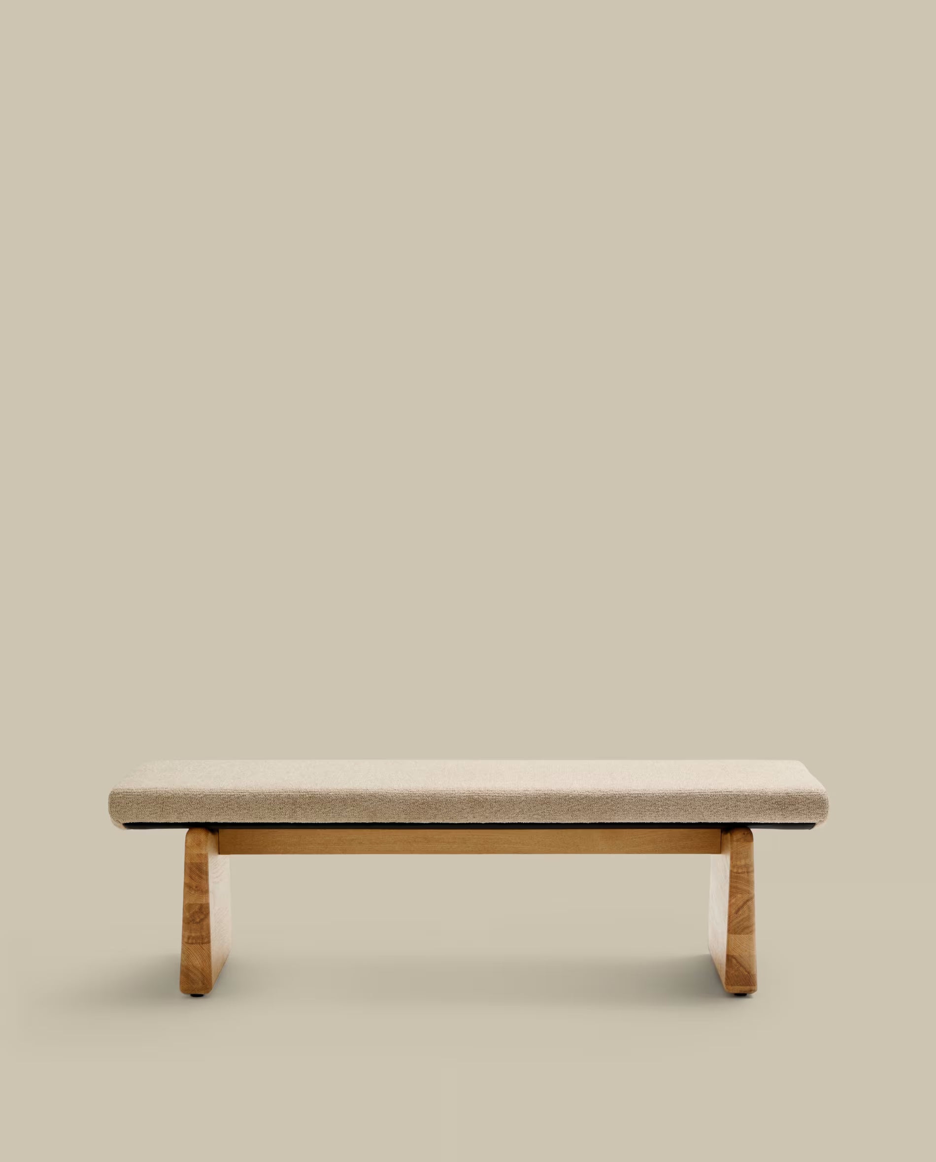 Topaz bench in natural finish, 150 cm.