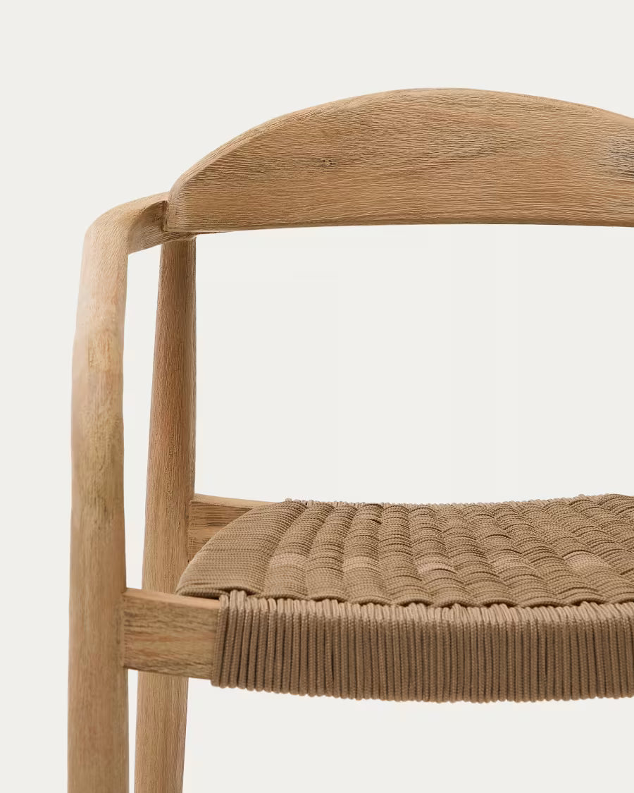 Nina Stackable Chair in Beige.