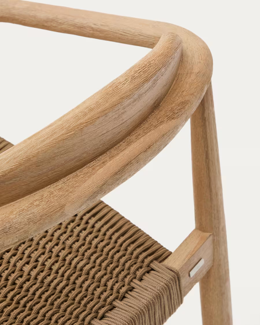 Nina Stackable Chair in Beige.