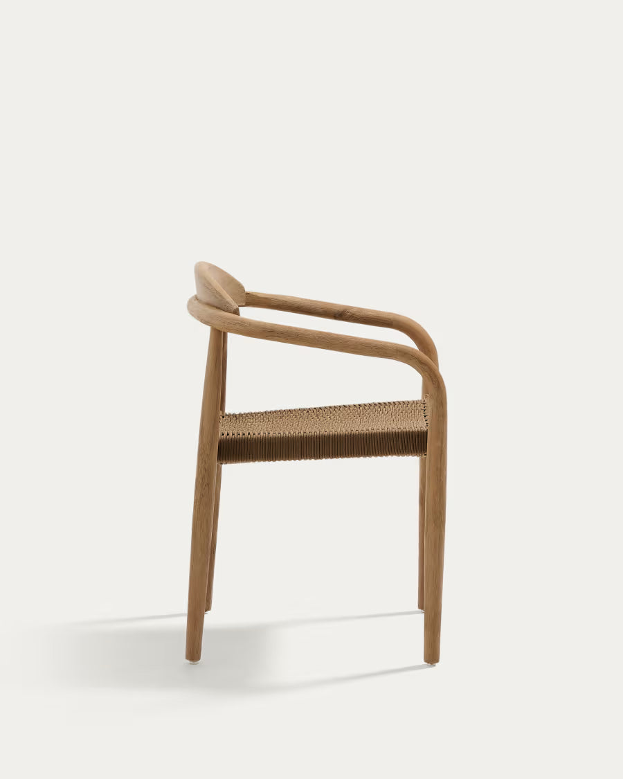Nina Stackable Chair in Beige.