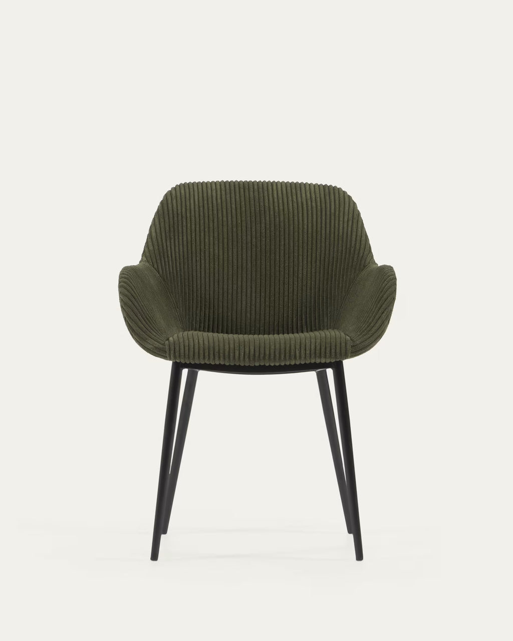 Konna Chair in Dark Green Wide Seam Corduroy.