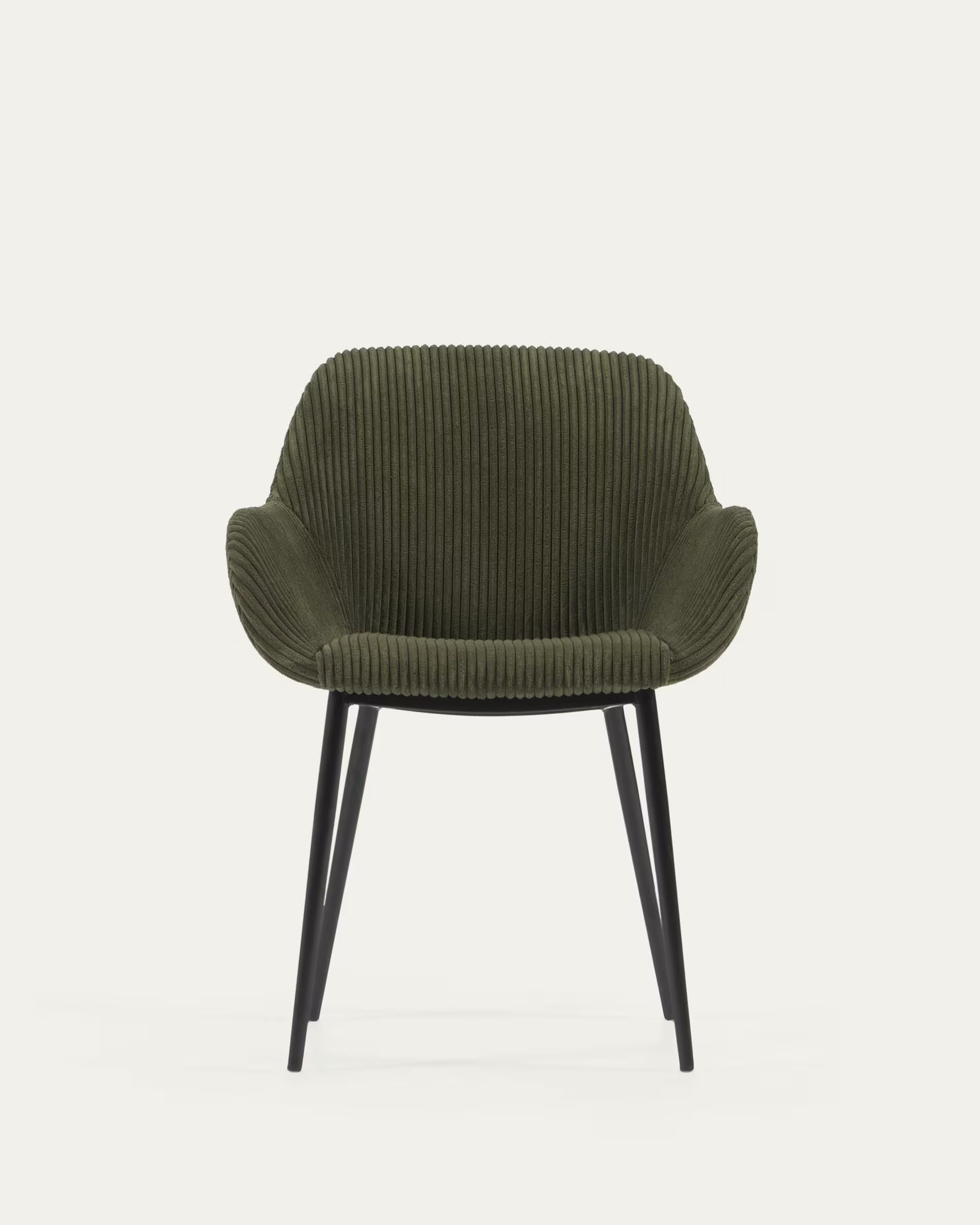 Konna Chair in Dark Green Wide Seam Corduroy.