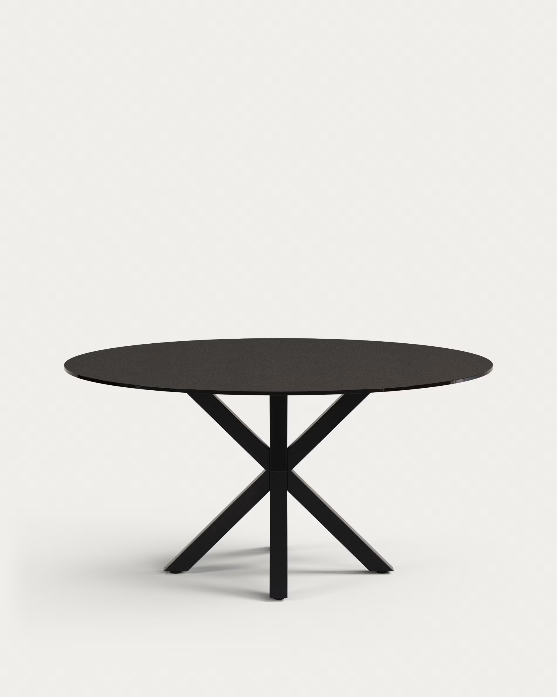 Argo round table with black glass Ø 150 cm