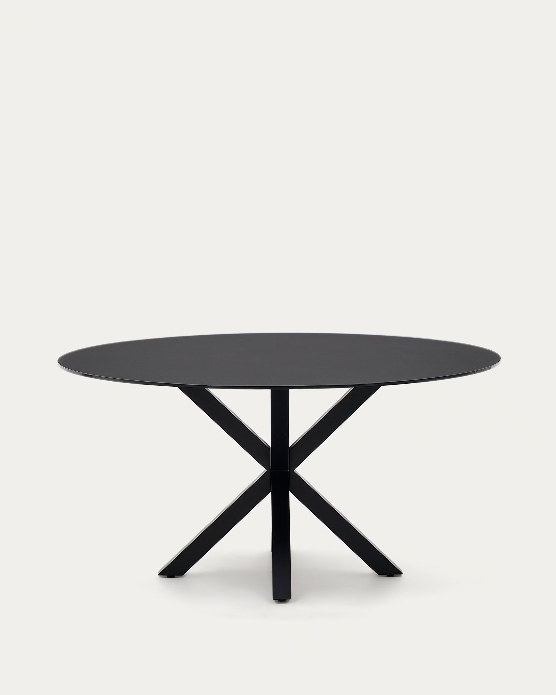 Argo round table with black glass Ø 150 cm