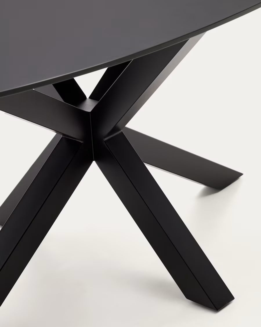 Argo Table with Black Glass