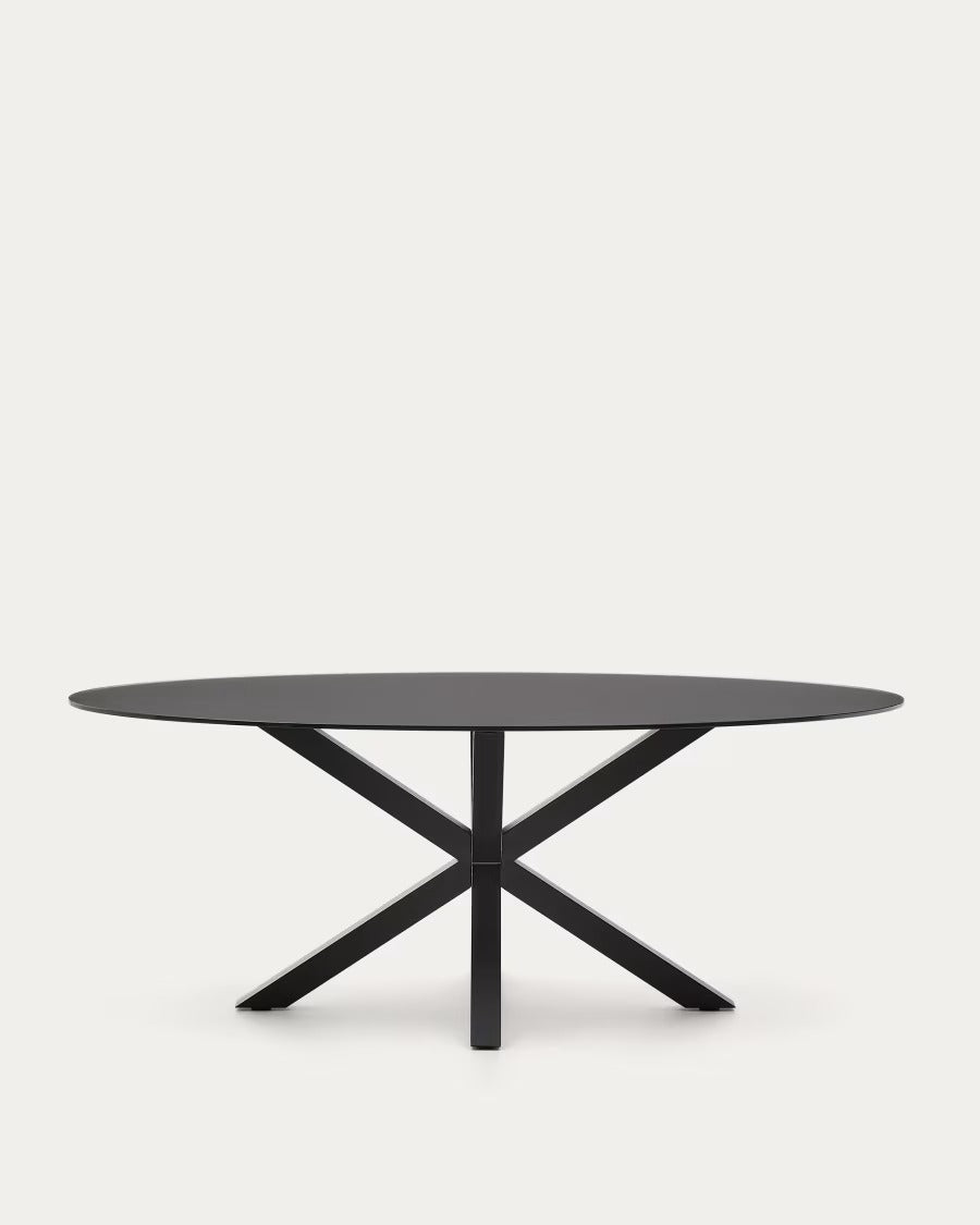 Argo Table with Black Glass