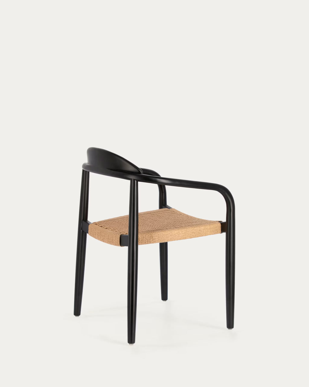 Nina Stackable Chair in Black Finish.