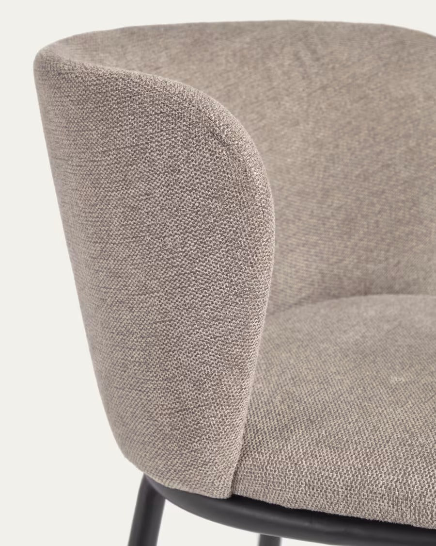 Ciselia Chair in Light Brown Chenille