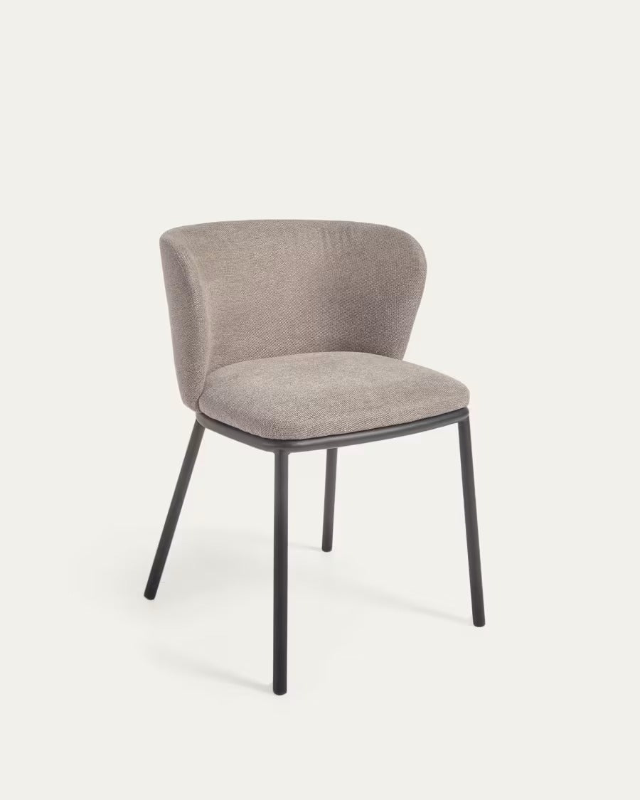 Ciselia Chair in Light Brown Chenille