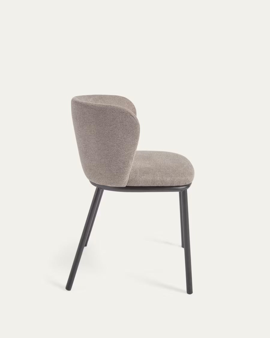 Ciselia Chair in Light Brown Chenille