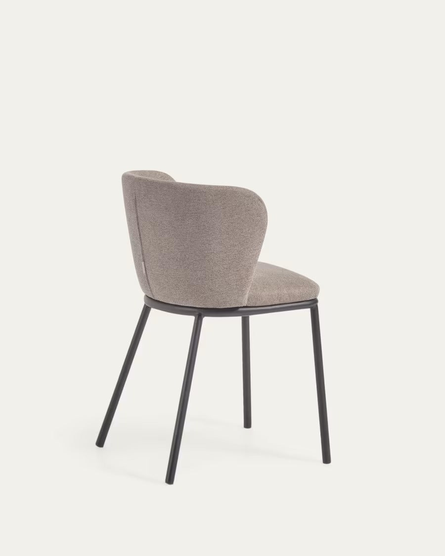 Ciselia Chair in Light Brown Chenille